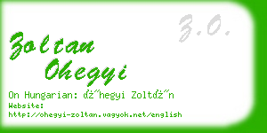 zoltan ohegyi business card